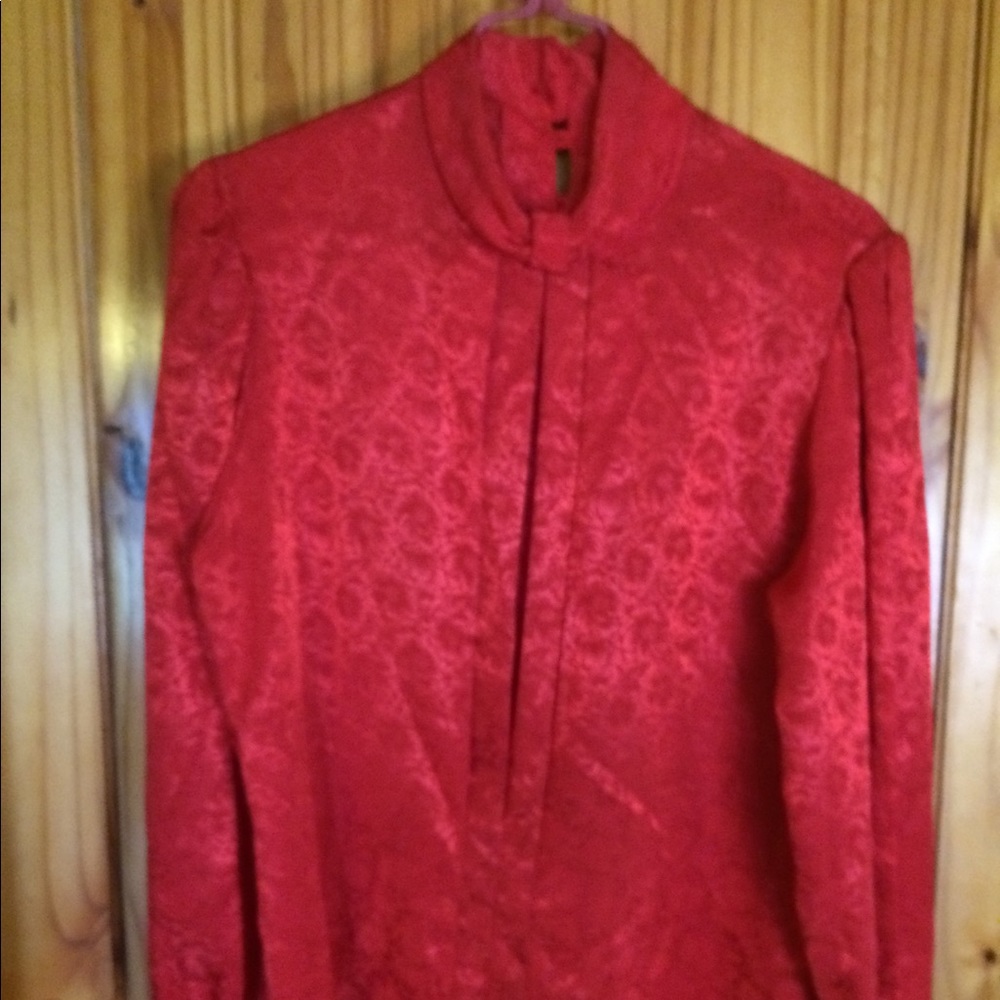 Vintage 80’s La Blouse Red Top